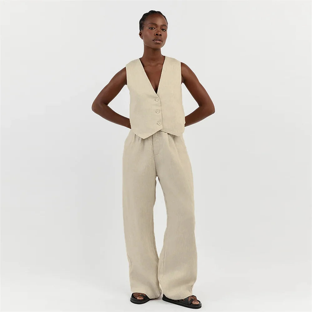 Conjunto Feminino Colete e Calça Angela