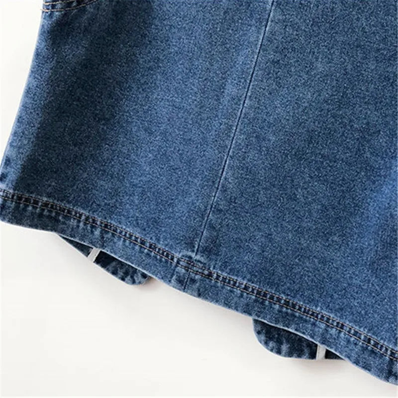 Colete Jeans Feminino Decote em V Paloma Azul - Coradon
