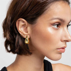Brinco Gota Banhado em Ouro 18K - Coradon