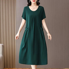 Vestido Midi Fresco Sarah Verde  - Coradon