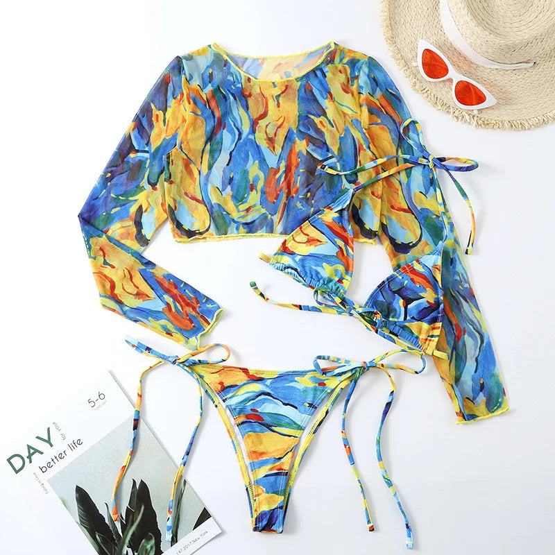 Conjunto Biquíni e Cropped Laura