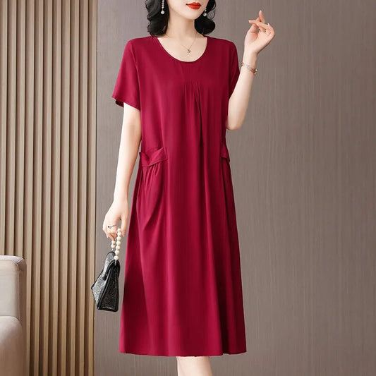 Vestido Midi Fresco Sarah Rosa - Coradon
