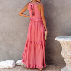 Vestido Longo De Babados Fiorella