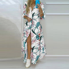 Vestido Longo com Fenda Paris