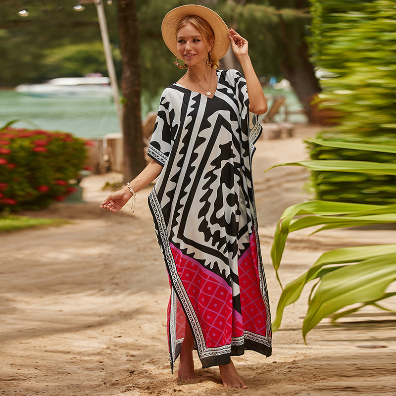 Vestido Kaftan Longo Violet