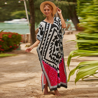 Vestido Kaftan Longo Violet