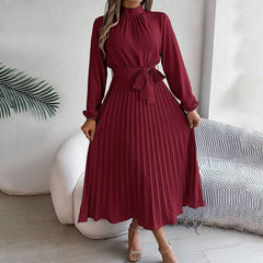 Vestido Midi Plissado Aria