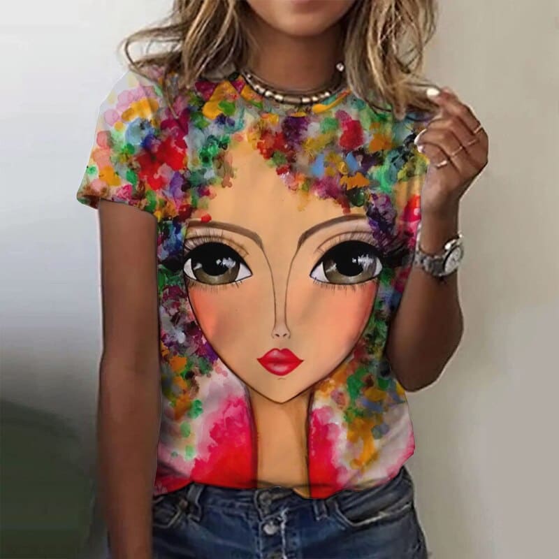 Blusa Feminina Manga Curta Ladys