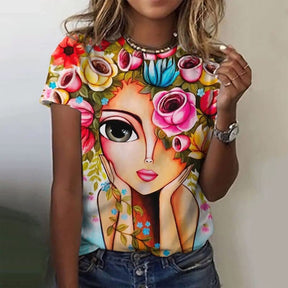 Blusa Feminina Manga Curta Ladys