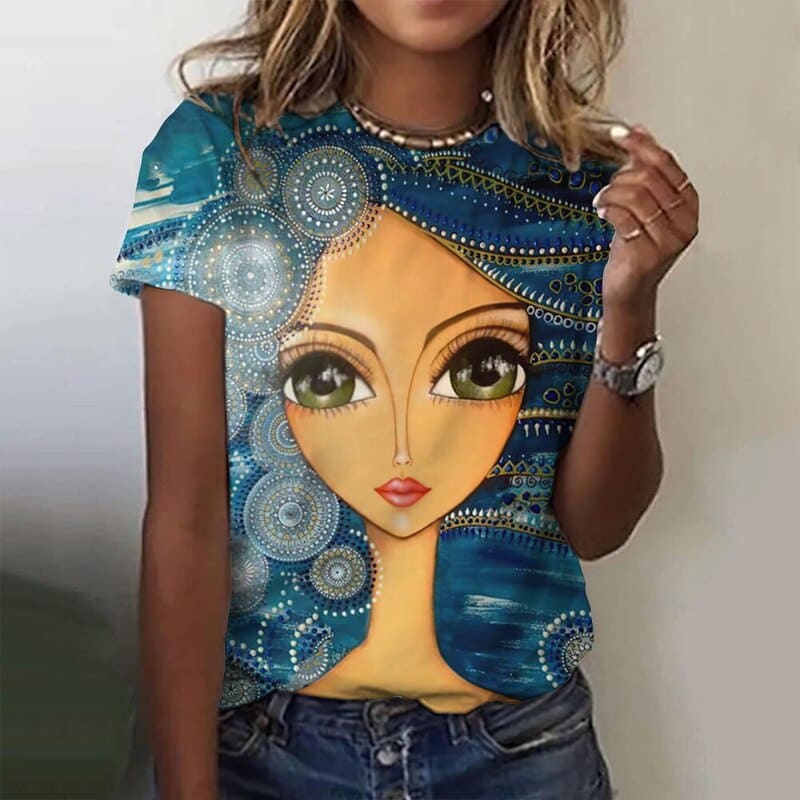 Blusa Feminina Manga Curta Ladys