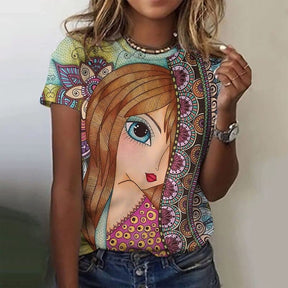 Blusa Feminina Manga Curta Ladys