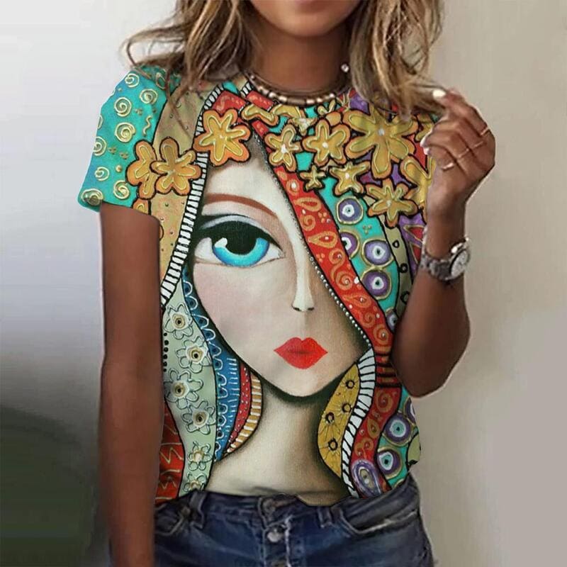 Blusa Feminina Manga Curta Ladys