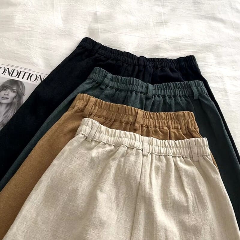 Short Feminino com Pregas de Linho Erica