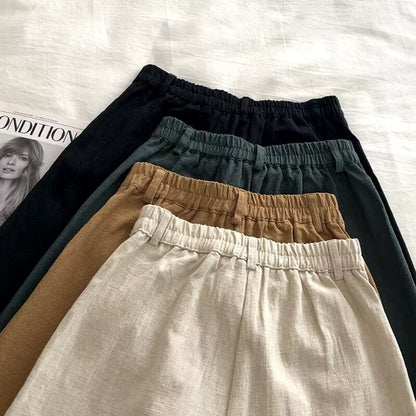 Short Feminino com Pregas de Linho Erica