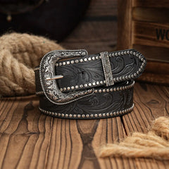 Cinto Country Feminino Preto Boiadeira