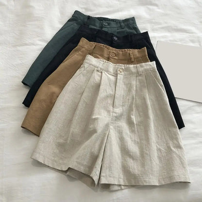 Short Feminino com Pregas de Linho Erica