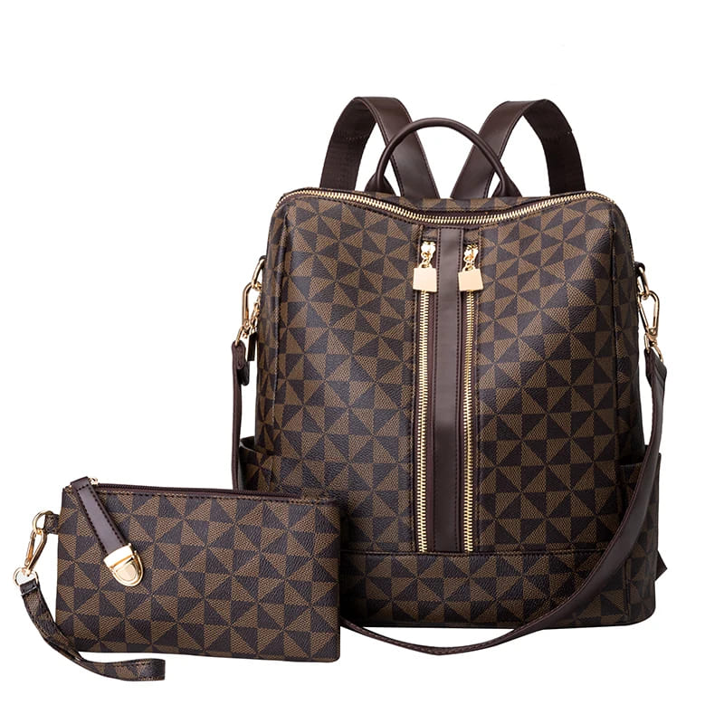 Mochila de Couro Feminina Lady + BRINDE