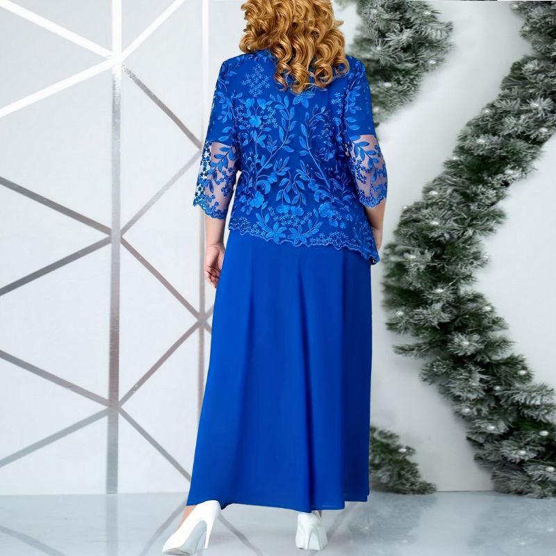 Vestido Longo de Festa Renda Plus Size Merida