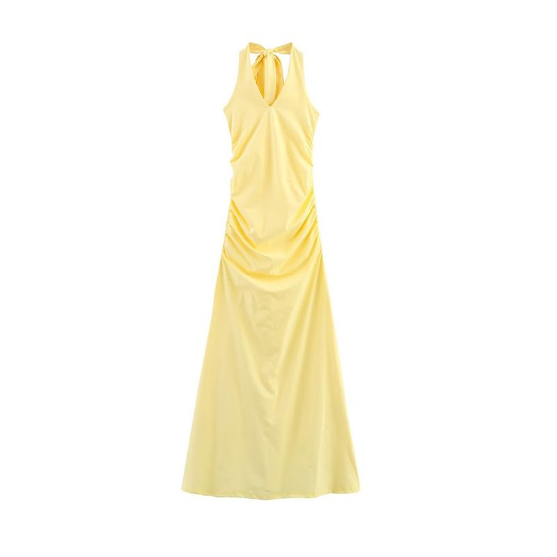 Vestido-Midi-Amarelo-Manteiga-Caroline_Frente
