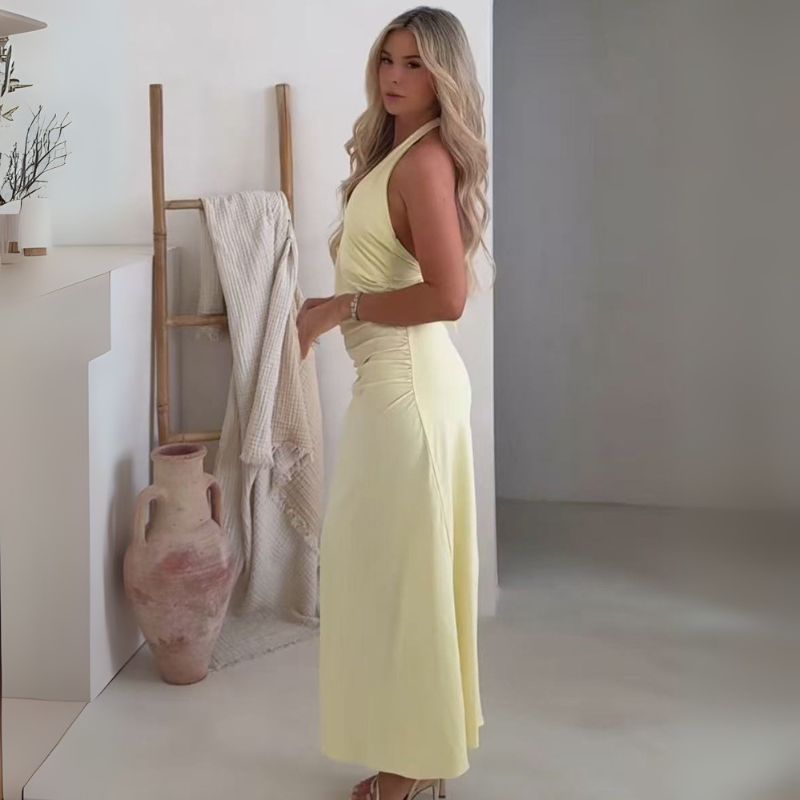 Vestido-Midi-Amarelo-Manteiga-Caroline_Lateral