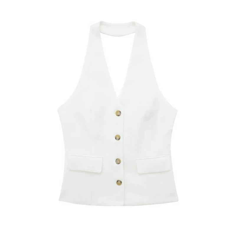 Conjunto Alfaiataria Colete Branco - Coradon