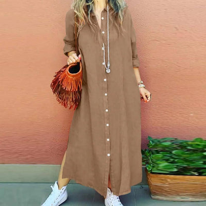 Vestido Camisa Longo Coralina FLASH
