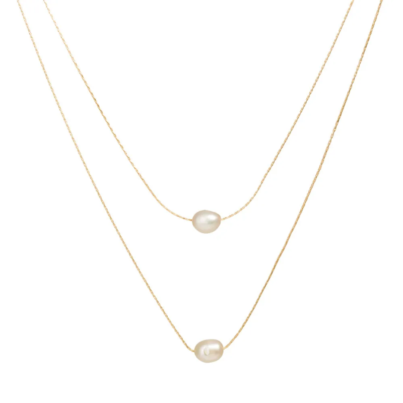 Colar Banhado Em Ouro 18K Fio Duplo Veneziana - Coradon