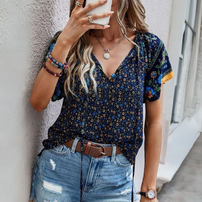 Blusa Bata Feminina Manga Curta Lucinéia