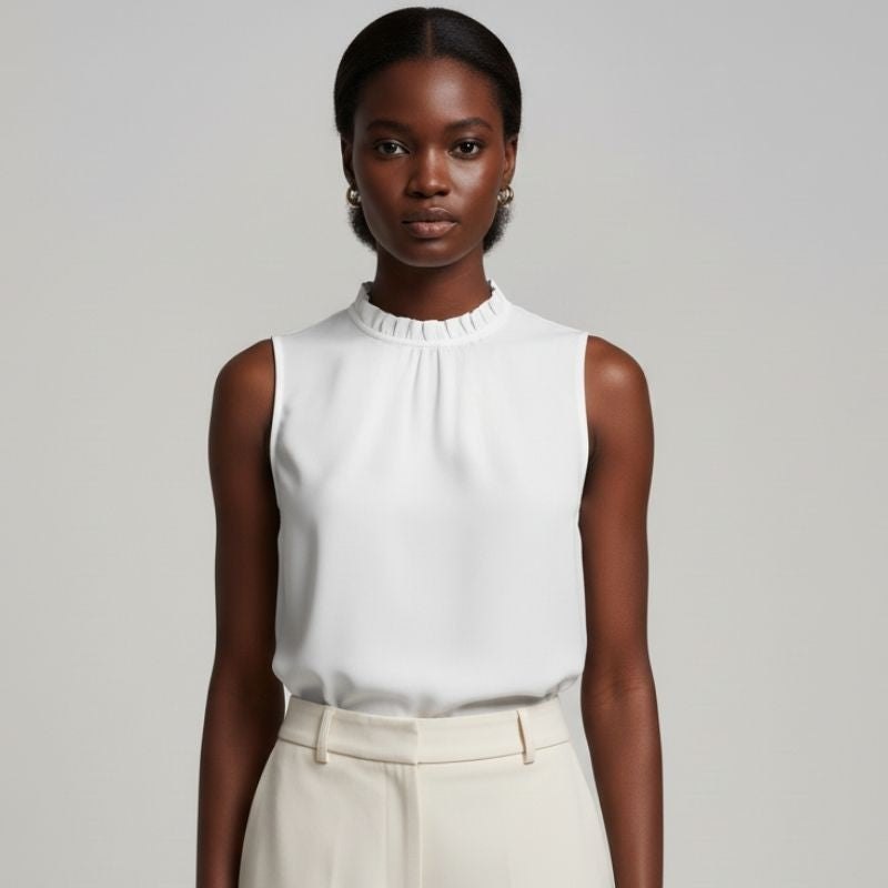 Blusa De Seda Feminina Branca Hermes