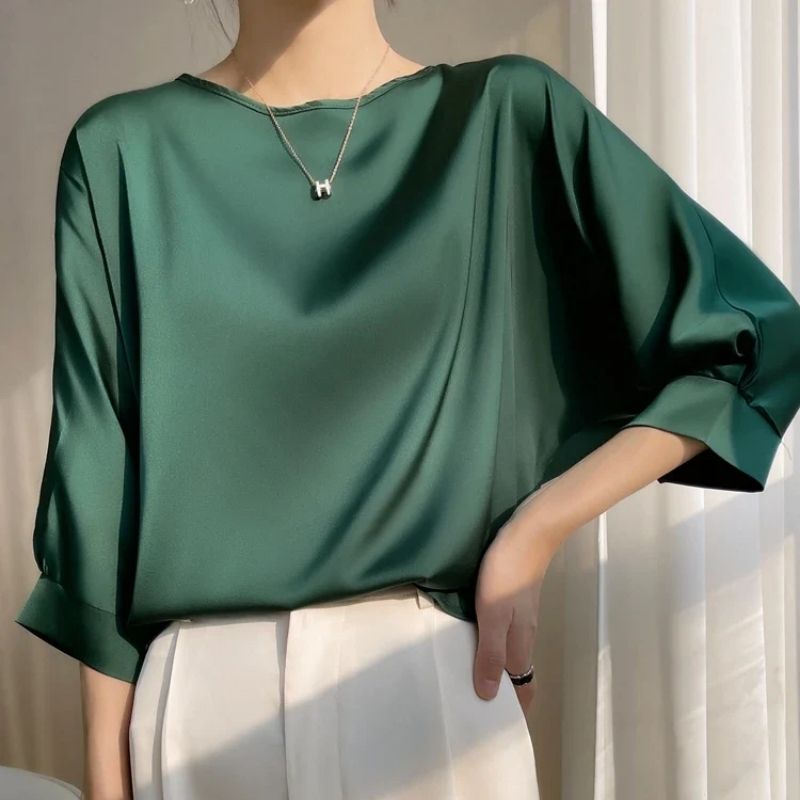 Blusa De Seda Feminina Pedrita