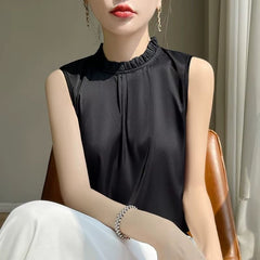 Blusa De Seda Feminina Preta Hermes