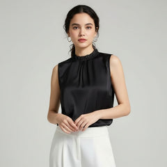 Blusa De Seda Feminina Preta Hermes