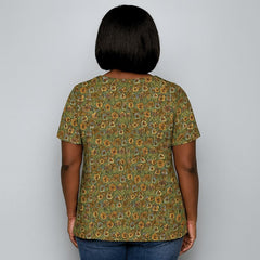 Blusa Feminina Manga Curta Flora