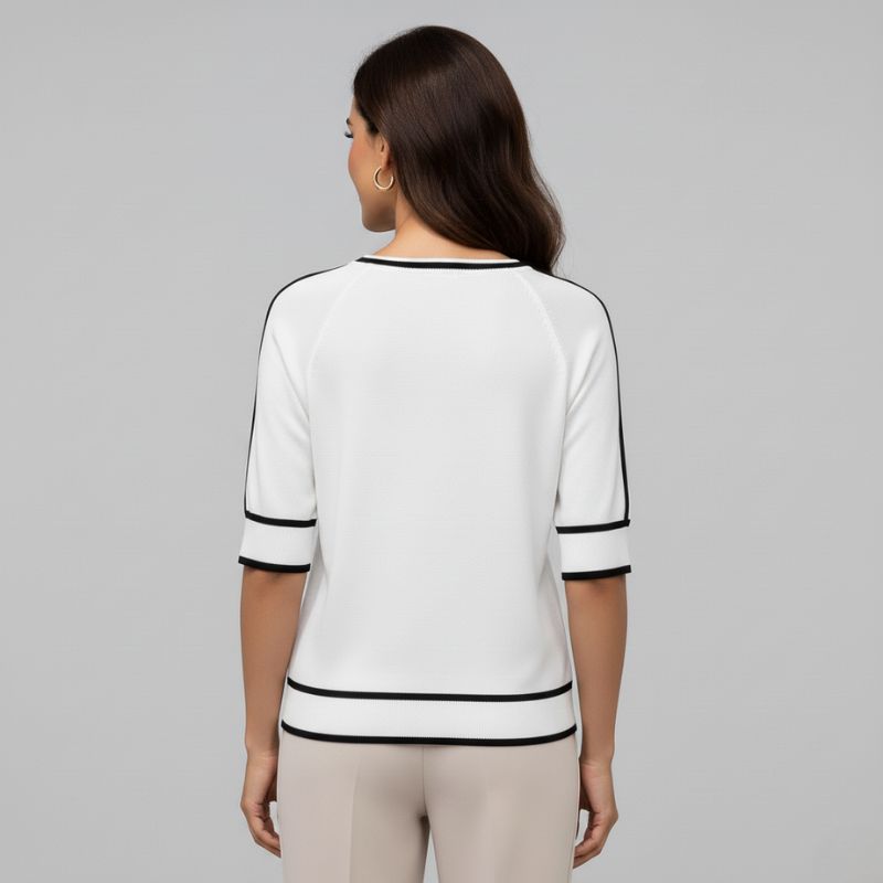 Blusa Feminina Manga Curta Stripe