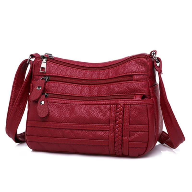 Bolsa Couro Feminina Femme Vermelho 01 Bolsacouro