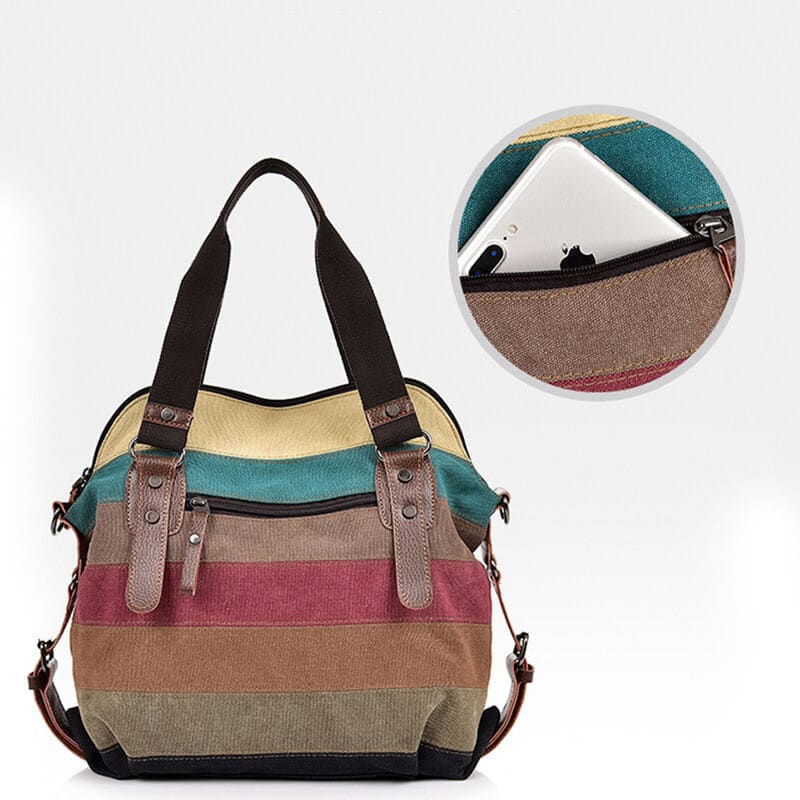Bolsa Grande De Lona Feminina Rainbow Bolsarainbow