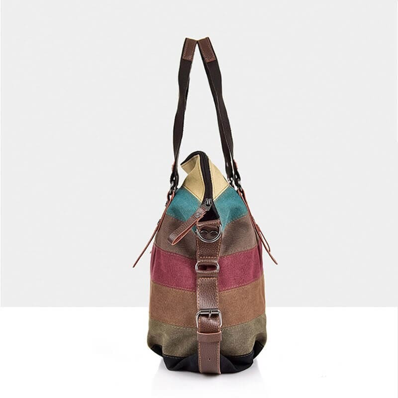 Bolsa Grande De Lona Feminina Rainbow Bolsarainbow