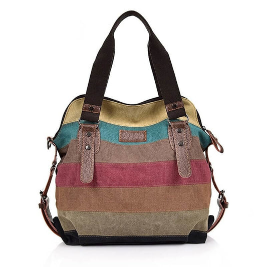 Bolsa Grande De Lona Feminina Rainbow Bolsarainbow
