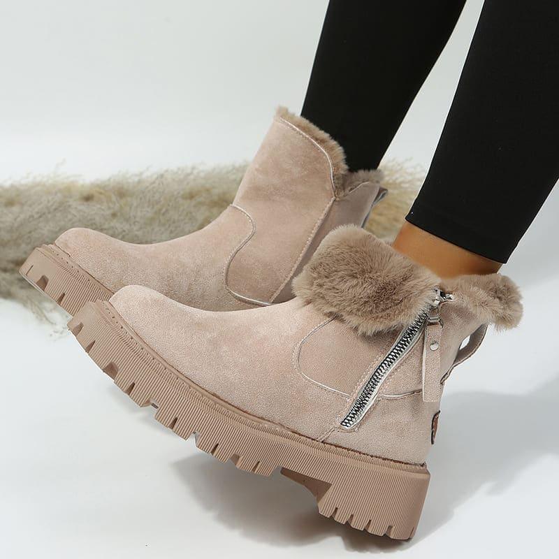 Bota Forrada Feminina Padded Nude - Coradon