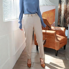 Calça Feminina Alfaiataria Reta Lapis Anne