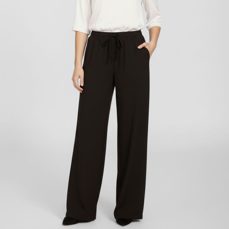 Calça Feminina de Algodão Preta Mara