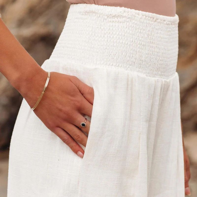 Calça Feminina Pantalona Cintura Elástica Valen