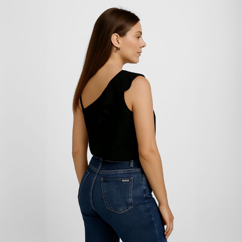 Calça Jeans Feminina Reta Cintura Alta Tais