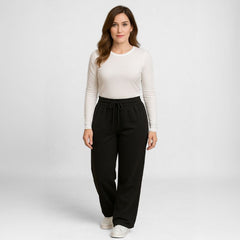 Calça Moletom Feminina Forrada Faty