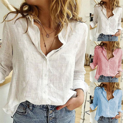 Camisa Social Feminina Linho Mujer Camisalinho2