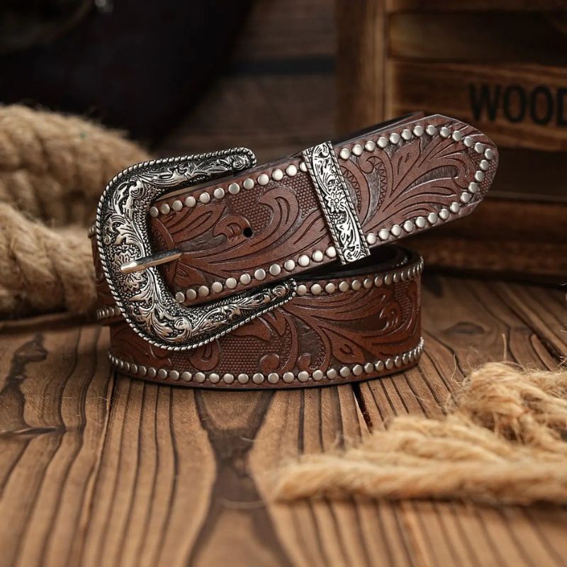Cinto Country Feminino Marrom Boiadeira