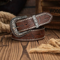 Cinto Country Feminino Marrom Boiadeira