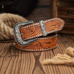 Cinto Country Feminino Marrom Claro Boiadeira