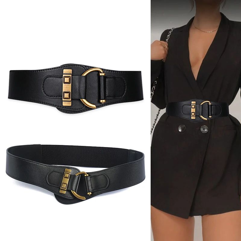 Cinto de Couro Feminino Preto Cary