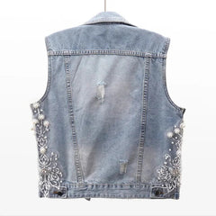 Colete Jeans Feminino Curto Luara